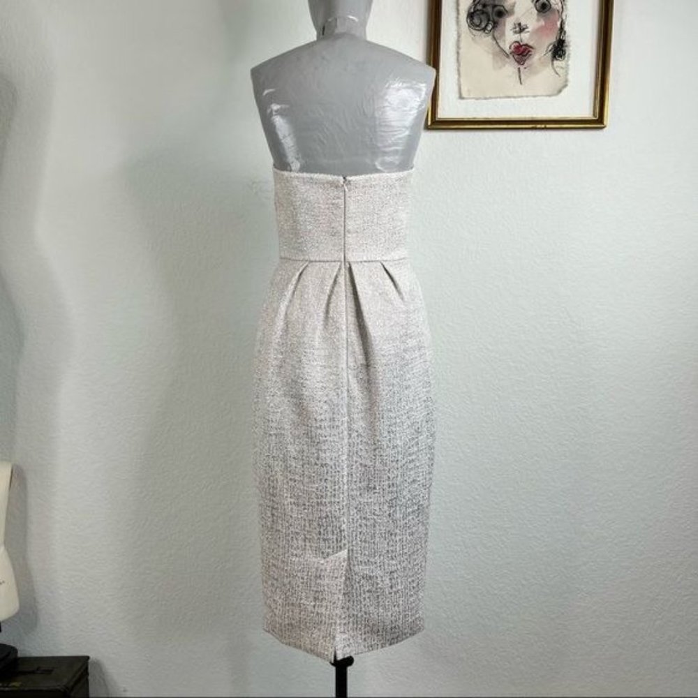 TED BAKER Langley Filippa Strapless Metallic Dress - Picture 7 of 14